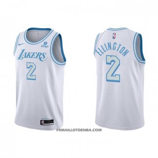 Maillot Los Angeles Lakers Wayne Ellington NO 2 Ville 2021-22 Blanc