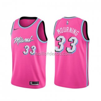 Maillot Miami Heat Alonzo Mourning Earned Rosa