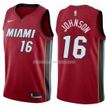 Maillot Miami Heat James Johnson Statehombret 2017-18 16 Rojo