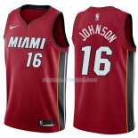 Maillot Miami Heat James Johnson Statehombret 2017-18 16 Rojo