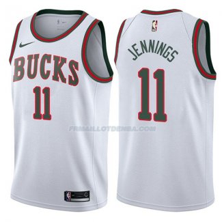 Maillot Milwaukee Bucks Brandon Jennings Classic 2017-18 11 Blancoo