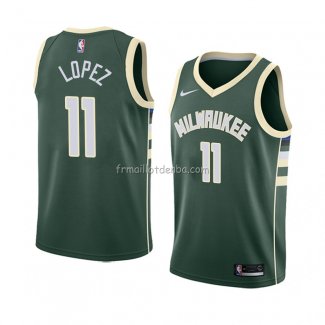 Maillot Milwaukee Bucks Brook Lopez Icon 2018 Vert