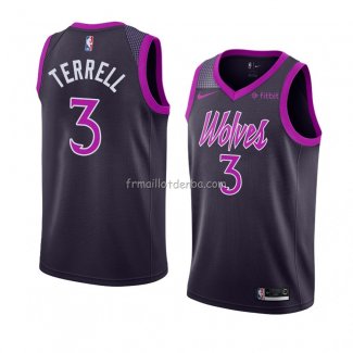 Maillot Minnesota Timberwolves Jared Terrell Ville 2018-19 Volet