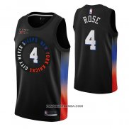 Maillot New York Knicks Derrick Rose Ville 2020-21 Noir