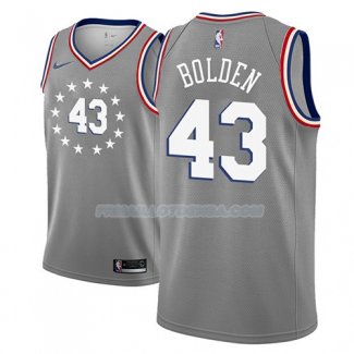 Maillot Philadelphia 76ers Jonah Bolden Ciudad 2018-19 Gris Gris