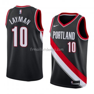 Maillot Portland Trail Blazers Jake Layman Icon 2018 Noir