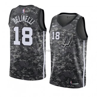 Maillot San Antonio Spurs Marco Belinelli Ville 2018 Gris2