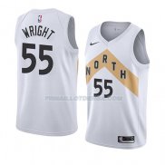 Maillot Toronto Raptors Delon Wright Ciudad 2018 Blanc Blanc