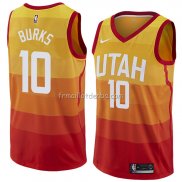 Maillot Utah Jazz Alec Burks Ville 2018 Jaune