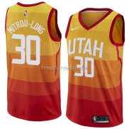 Maillot Utah Jazz Naz Mitrou-long Ville 2018 Jaune