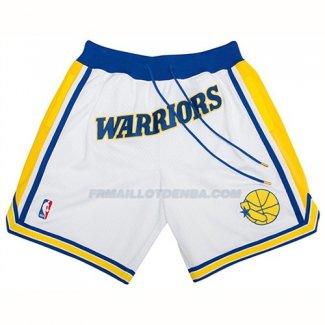 Short Golden State Warriors Just Don Classic Blanc