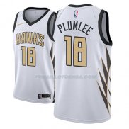 Maillot Atlanta Hawks Miles Plumlee Ciudad 2018-19 Blanc