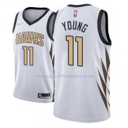 Maillot Atlanta Hawks Trae Young Ciudad 2018-19 Blanc