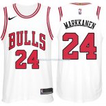 Maillot Basket Authentique Chicago Bulls Markkanen 2017-18 24 Blanc