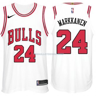 Maillot Basket Authentique Chicago Bulls Markkanen 2017-18 24 Blanc