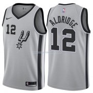 Maillot Basket Authentique San Antonio Spurs Aldridge 2017-18 12 Gris