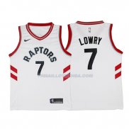 Maillot Basket Authentique Toronto Raptors Lowry 2017-18 7 Blanc