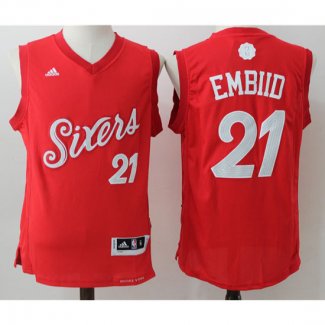 Maillot Basket Noel Day Philadelphia 76ers Embiid Rouge