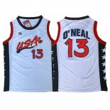 Maillot Basket Basket USA 1996 O'Neal 13 Blanc