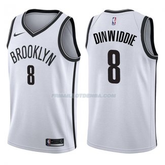 Maillot Brooklyn Nets Spencer Dinwiddie Association 2017-18 8 Blancoo