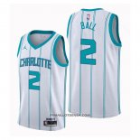 Maillot Charlotte Hornets Lamelo Ball Hardwood Classics 2020-21 Blanc