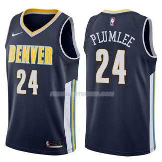 Maillot Denver Nuggets Mason Plumlee Icon 2017-18 24 Azul