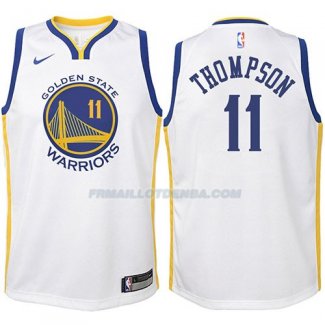 Maillot Enfant Golden State Warriors Klay Thompson 2017-18 Blanc