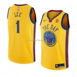 Maillot Golden State Warriors Damion Lee Ville 2018 Jaune