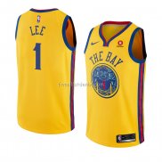 Maillot Golden State Warriors Damion Lee Ville 2018 Jaune