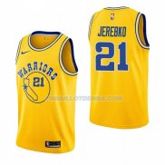 Maillot Golden State Warriors Jonas Jerebko Hardwood Classic 2018-19 Jaune