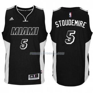 Maillot Basket Miami Heat Stoudemire Negro 5 Blanco