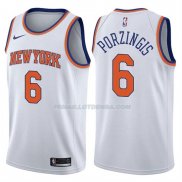 Maillot Basket Knicks Kristaps Porzingis 2017-18 6 Blanc