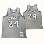 Maillot Los Angeles Lakers Kobe Bryant NO 24 Mitchell & Ness 1996-97 Gris