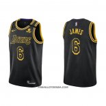 Maillot Los Angeles Lakers LeBron James NO 6 Mamba 2021-22 Noir