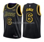 Maillot Los Angeles Lakers Lebron James Ciudad 2019 Noir