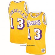 Maillot Los Angeles Lakers Wilt Chamberlain NO 13 Mitchell & Ness 1971-72 Jaune