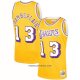 Maillot Los Angeles Lakers Wilt Chamberlain NO 13 Mitchell & Ness 1971-72 Jaune