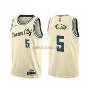 Maillot Milwaukee Bucks D.j. Wilson Ville 2019-20 Crema