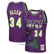 Maillot Milwaukee Bucks Ray Allen Mitchell & Ness 1996-97 Volet