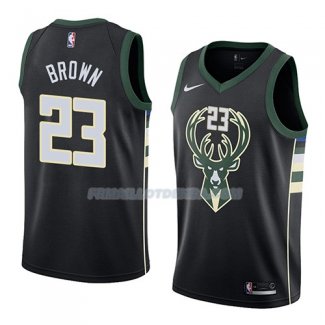 Maillot Milwaukee Bucks Sterling Brown Statement 2018 Noir