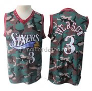 Maillot Philadelphia 76ers Allen Iverson Camuflaje 1996-97 Vert