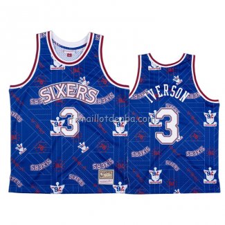 Maillot Philadelphia 76ers Allen Iverson Hardwood Classics Tear Up Pack Bleu