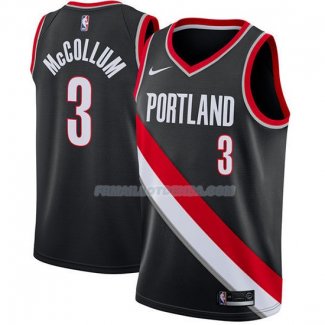 Maillot Basket Portland Trail Blazers C.j. Mccollum 2017-18 3 Noir