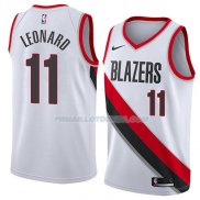 Maillot Portland Trail Blazers Meyers Leonard Association 2018 Blanc