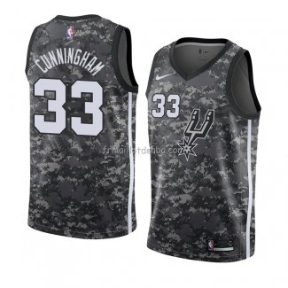 Maillot San Antonio Spurs Dante Cunningham Ville 2018 Gris