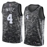 Maillot San Antonio Spurs Derrick White Ville 2018 Gris