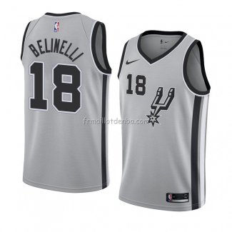 Maillot San Antonio Spurs Marco Belinelli Statement 2018 Gris2