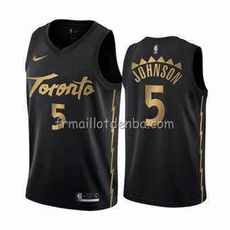 Maillot Tornto Raptors Stanley Johnson Ville Edition Noir