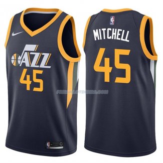 Maillot Utah Jazz Donovan Mitchell Icon Apagado 2017-18 45 Bleu