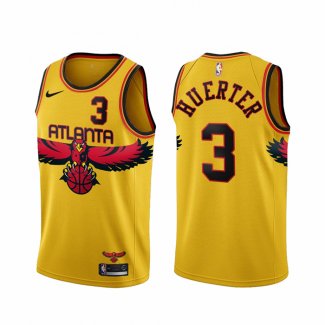 Maillot Atlanta Hawks Kevin Huerter NO 3 Ville 2021-22 Jaune